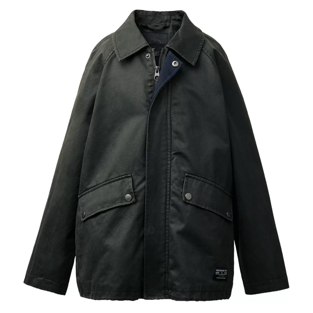 Zara Dark Gray Military Jacket